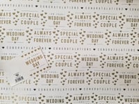 2 Sheets Wrapping Paper 1 Gift Tag Gift Wrap On Your Wedding Day Special Couple