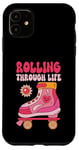 Coque pour iPhone 11 Roller Derby Retro Vintage Design pour Femmes Roller Patinage