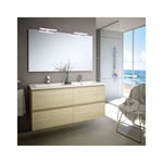 Cosyneo - Meuble de salle de bain 140cm double vasque - 4 tiroirs - bambou (chêne clair) - balea - Bambou (chêne clair)