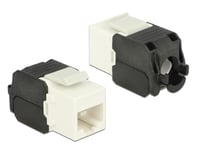 DELOCK – Keystone Module RJ45 jack > LSA Cat.6A UTP white (86266)