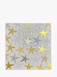 Wendy Jones Blackett Silver & Gold Stars Birthday Card