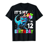 12th Birthday Shirt Teen Boy 12yr 12 Year Old Dinosaur T-Rex T-Shirt