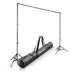 Walimex pro Système de fond de télescope XL 225-400cm - système de fond photo extra large pour studio & mobile I pour photographie vidéo & écran vert I pour toiles en papier & tissu I hauteur