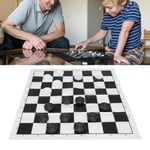 Checkers Set Stackable Black White Plastic Pieces Draughts Board Game