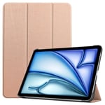 Keinonahkakotelo jalustalla iPad Air 13 (2024) - RoseGold - RoseGold