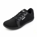 Hitmars Chaussures Pieds Nus Homme Minimalistes Barefoot Femme Chaussures de Trail Running Basket Trekking Running Marche Multisports Basquette Unisexe Gym Noir 1 Size 37