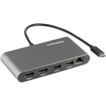 StarTech.com Thunderbolt 3 Mini Dock - Portable Dual Monitor Docking Station w/H