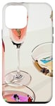 Coque pour iPhone 12 mini Chiens amusants nageant dans un verre à vin amateur de cocktails
