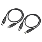 2Pcs PS/2 Mouse and Keyboard Extension Cable 6P 1.64 Feet Male to Male