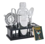 Modern Mixology Bar Cocktail Shaker Set 8pcs Silver Stainless Steel   