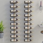 Maison Chic - Lot de 2 Casiers vin mural Étagère à Vin Range bouteille pour 10 bouteilles Doré Métal 20637