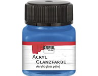 Kreul 79234-Peinture, 20 ml Verre Bleu, Peinture Acrylique Brillante et Lisse pour Peindre et bricoler, à Base d'eau, résistante à la salive, séchage Rapide et Opaque, Blue, Set de 20 Pièces