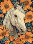 VAIIEYO 5D Diamond Painting Adulte Cheval, Peinture Diamant Animal, Canevas Broderie Diamant Kit Complet Point De Croix Broderie Salon Chambre Autocollant Mural Décoration 30x40cm-46