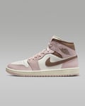 Women's Air Jordan 1 Mid UK 7.5 EUR 42 Pink Oxford Brown Sail BQ6472 620