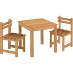 Ensemble repas de jardin pour enfant - 2 personnes - Table carrée 50 x 50 x 5...