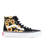 Boy's Vans Childrens SK8-Hi Sunflower print Lace up Trainers in Black
