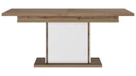 Table extensible 160 cm OTELLO coloris blanc/imitation chêne Helvezia