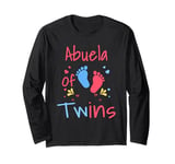 Abuela Of Twins Cute Hearts Tee Girl Boy Vintage Xmas Long Sleeve T-Shirt