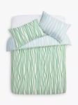 John Lewis ANYDAY Ripple Stripe Reversible Pure Cotton Duvet Cover Set