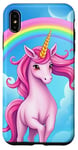 iPhone XS Max Colorful Unicorn in Clouds with Bright Rainbow Case