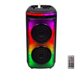 LED RGB ladattava kaiutin mikrofonilla 400W/2400 mAh