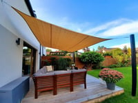 Rideau A Voile Carré de Soleil Ombrée Toile Parasol Jardin 3x3 MT 539li