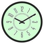 NeXtime Horloge Murale Lumineuse - Blanc - 35 cm - Pas de Bruit de coutil! - Lumineux