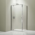 Paroi de douche verre 6mm Cabine de douche intégrale Parre douche angle portes pliantes, NT604 FLEX, 90cm, 80cm, Chrome