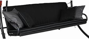 Angerer Coussin pour balancelle, Elegance Style Coussin pour balancelle Design 180 x 50 x 50 cm Noir