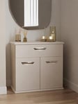 Swift Neptune Ready Assembled High Gloss Compact Sideboard - Grey - Fsc&Reg; Certified