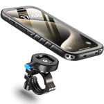 Cozycase Support pour iPhone 15 Pro Max Velo Moto Etanche - 【Anti Vibration- Rotatif】 Metal Suport Telephone Vélo Route/VTT/Scooter/Trotinette/Guidon/Bicyclette avec Écran Tactile Pluie Bike Holder