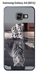 Onozo Coque Samsung Galaxy A3 (2016) - A310F Design Chat Tigre Blanc