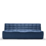 Ethnicraft - N701 Sofa 3-Seater - Blue - Blå - Soffor - Trä/Textilmaterial/Skum