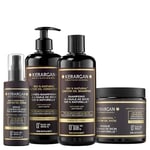 Kerargan - Ensemble Anti-Chute Shampoing, Après-shampoing, Masque & Sérum à l’Huile de Ricin pour Cheveux Fatigués, Secs, Cassants - Favorise la Croissance - Sans Sulfate, Silicone - 3x500ml & 100ml