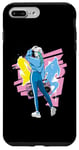 Coque pour iPhone 7 Plus/8 Plus 80s HipHop Girl Graffiti Boombox DJ 90s Breakdance Dancer