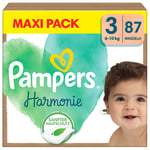 Pampers Harmonie bleier størrelse 3 midi, 6-10 kg, maxipakke (1x 87 bleier)