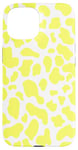 iPhone 15 yellow cow print pattern - Heart yellow Cow Pattern women Case