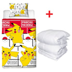 Pokemon Pikachu Jaune Complete Lit Simple Housse de Couette Avec Duvet Hivernal