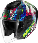 SHARK, Casque Moto Jet RS Jet Carbon SHAYTAN Black Green Violet KGV, XS