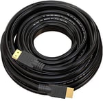 True HQ 15M HDMI Cable HIGH SPEED Long Lead with Ethernet ARC 3D | Designed in the UK | Full HD 1080P Compatible with PS4 Xbox One Sky HD TV Laptop PC Monitor CCTV | Black & Gold Plated