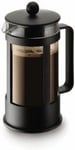 BODUM Kenya 8 Cup French Press Coffee Maker, Black, 1.0 l, 34 oz 8 