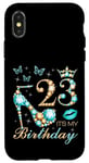 Coque pour iPhone X/XS 23rd It's My Birthday, 23 ans, 23e anniversaire Queen