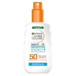 GARNIER Ambre Solaire - Spray Sensitive Expert+ Enfant - Haute Protection Solaire FPS 50+ - Protège des UVA, UVB & UVA Longs - À Base De Céramides - Peaux Sensibles - 200 ml