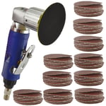 2" Air Angle Sander Grinder Polisher + 100 Pack 120 Sanding Grit Hook/Loop Pads