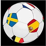 LP DIVERTISSEMENTS, Ballon gonflable de foot - EURO 2016 - 25 cm, LPB22290