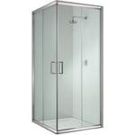 Parois cabine de douche angulaire coulissante verre transparent h 198 mod. Alabama 75x75 cm carré