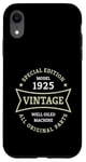 Coque pour iPhone XR Vintage 100e anniversaire Né en 1925 Vintage 100 ans Cadeau