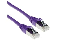 Act Purple 15.00 Meter Sftp Cat6a Patch Cable Snagless With Rj45 Connectors