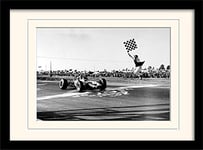 US Grand Prix Jim Clark Wins (1967) Mounted & Framed 30 x 40cm Print, MDF, Multi-Colour, 42 x 32 x 2.4 cm