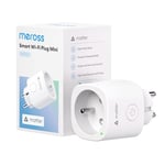 meross Prise Connectée Matter (Type E), 16A Prise WiFi Compatible avec Apple Home, Alexa et Google Home, Prise avec Mesure d'Énergie pour Panneau Solaire Photovoltaïque, Commande Vocale et à Distance